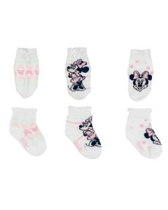 Set 3 Calzini Minnie Ellepi Bianco e Rosa