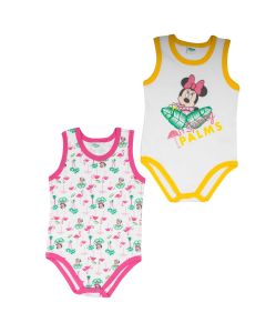 Ellepi Set di 2 Body Estivi Senza Maniche Minnie  Giallo