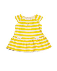 Abito Smanicato a Righe Neonata Ellepi Giallo