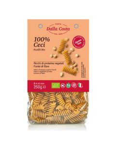 Dalla Costa Fusilli 100% Ceci Senza Glutine Bio Confezione Risparmio 8x250gr