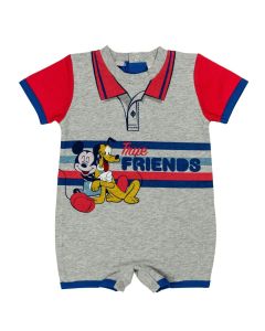 Mickey e Pluto Pagliaccetto Neonato Grigio Rosso Ellepi