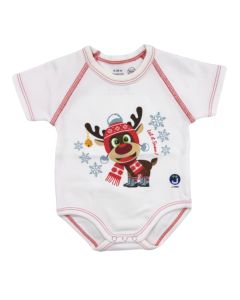 J BIMBI Body Caldo Cotone Biologico Renna, Body Taglia Unica 0-36 Mesi Invernale, Body Bambino Morbido e Traspirante