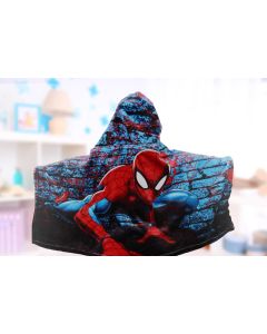 Plaid poncho in flanella Spiderman