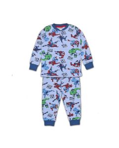 Avengers Pigiama Lungo Autunno Inverno Azzurro