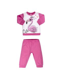 Ellepi Pigiama Bambina Fenicottero Cute in Jersey