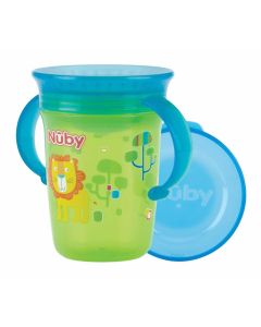 Nuby Tazza con manici 360 Wonder Cup 240ml verde