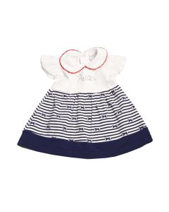 Ellepi Abitino Neonata con Inserti in Sangallo Blu