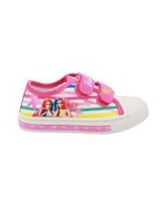 Scarpe In Tela Con Luci Primavera Estate Rosa Barbie