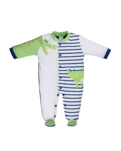 Ellepi Tutina In Jersey Coccodrillo con Apertura sul Davanti