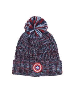 Berretto Melange con Pon Pon Avengers