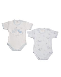Ellepi Set 2 Body in caldo cotone con Bottoncini Bambino