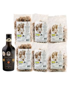 Albacara Bio Box-Olio EVO Nonno Giovanni e Pasta Integrale ai grani antichi di Sicilia