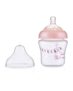 Nuby Biberon flusso lento Little Moments Rosa 180ml
