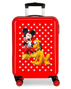 Trolley in ABS Mickey e Pluto Rosso