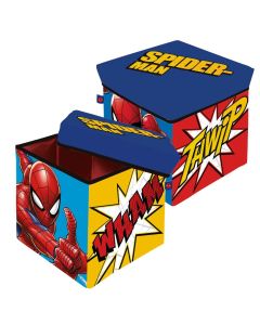 Spiderman Pouf Sedile Porta Oggetti in Tessuto