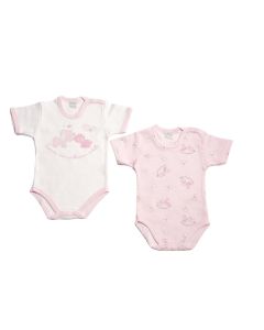 Ellepi Set 2 Body in caldo cotone con Bottoncini Bambina