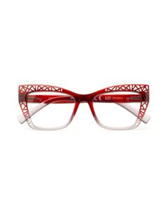 UTILISSIMI Occhiali da Lettura Donna per Presbiopia Rossi Cat Eye con Cerniere Flex - +1.5
