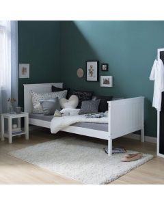 Letto singolo in pino massiccio bianco