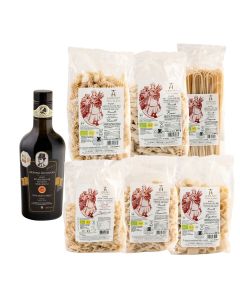 Albacara Bio Box-Olio EVO Nonno Giovanni e Pasta Tradizionale ai grani antichi di Sicilia