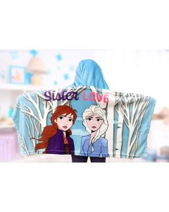 Plaid Poncho in flanella Frozen Sister