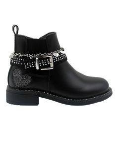 Stivaletto con cinturino Love Details Nero