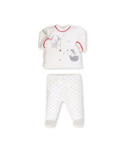 Ellepi Tutina 2 pezzi ciniglia Stelline e Cagnolini