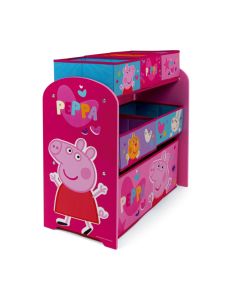 Peppa Pig Scaffale Portagiochi con 6 Contenitori in Tessuto