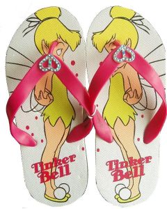 Ciabatte Infradito Flip Flops Bianco Rosa, Bambina Trilli Disney Fairies