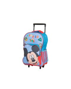 Zaino Trolley Asilo Azzurro Mickey Mouse - Zainetto a Ruote con la Magia di Topolino