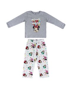 Minnie Pigiama Manica Lunga in Interlock di Cotone
