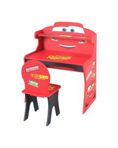 Disney Pixar Cars Saetta McQueen Set Scrivania e Sedia in Legno per Bambini  Tavolino Cameretta Bambini per Compiti, Disegno, Attività Creative