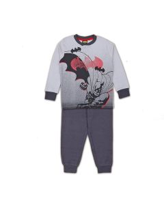 Batman Pigiama Lungo Autunno Inverno Grigio