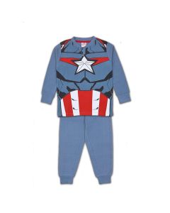Avengers Pigiama Capitan America Lungo Autunno Inverno Azzurro