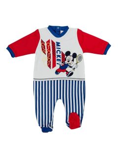 Mickey Mouse Tutina in Jersey di Cotone Ellepi Blu e Rosso