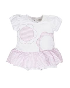 Ellepi Pagliaccetto Bimba Ricamato Fiori con Gonnellina