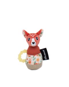 Les Deglingos Anello di dentizione con sonaglio Cerbiatto