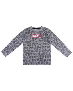 Marvel Maglia Manica Lunga Grigia Avengers Spiderman