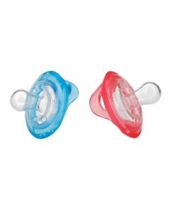 Nuby Set 2 Succhietti Ciliegia Natural Flex 6-36 mesi Azzurro Rosso