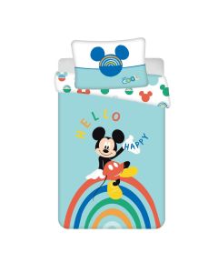 Parure copripiumino baby Mickey Rainbow lettino