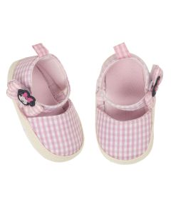 Scarpina Neonata Minnie in Tela Vichy Ellepi
