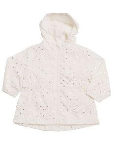 Ellepi Giubbino Primaverile Impermeabile con Cappuccio Neonata Bianco