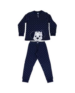 Pigiama Lungo stampa pois Disney Dalmata Blu