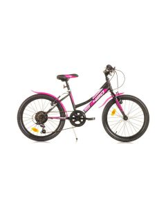 Bicicletta Bambina 420 Sport 20 pollici Girl Bicicletta Nero Rosa Dino Bikes