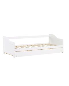 Letto singolo con letto a scomparsa in legno massiccio