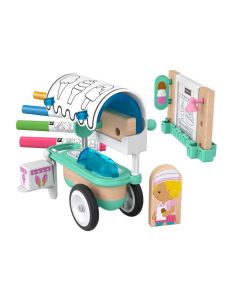 Fisher-Price Wonder Maker  il Carrello del Gelato Set da Costruzione con più di 15 Pezzi 3+ Anni