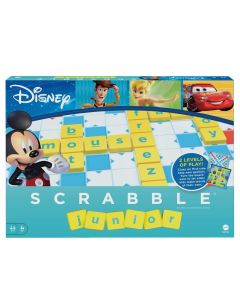 Scrabble Junior Disney gioco di parole crociate per bambini dai 5 ai 10 anni con 2 giochi in 1