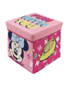 Minnie Pouf Seduta e Contenitore Portagiochi 30x30x30cm