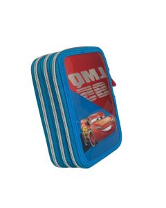 Astuccio Scuola 3 Zip Disney Cars Bambino
