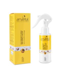 Amavital Spray Multibenefit con Olio di Lino 100ml - Capelli Secchi e Sfibrati, Termoprotettore Anticrespo e Districante con Argan, Tamanu e Pantenolo, Spray 10 in 1 Anti Doppie Punte, Nutriente e Protettivo