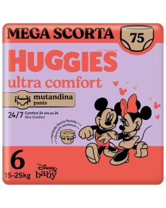 Huggies Pannolini Mutandina Ultra Comfort Taglia 6 Megapack 75 Pannolini